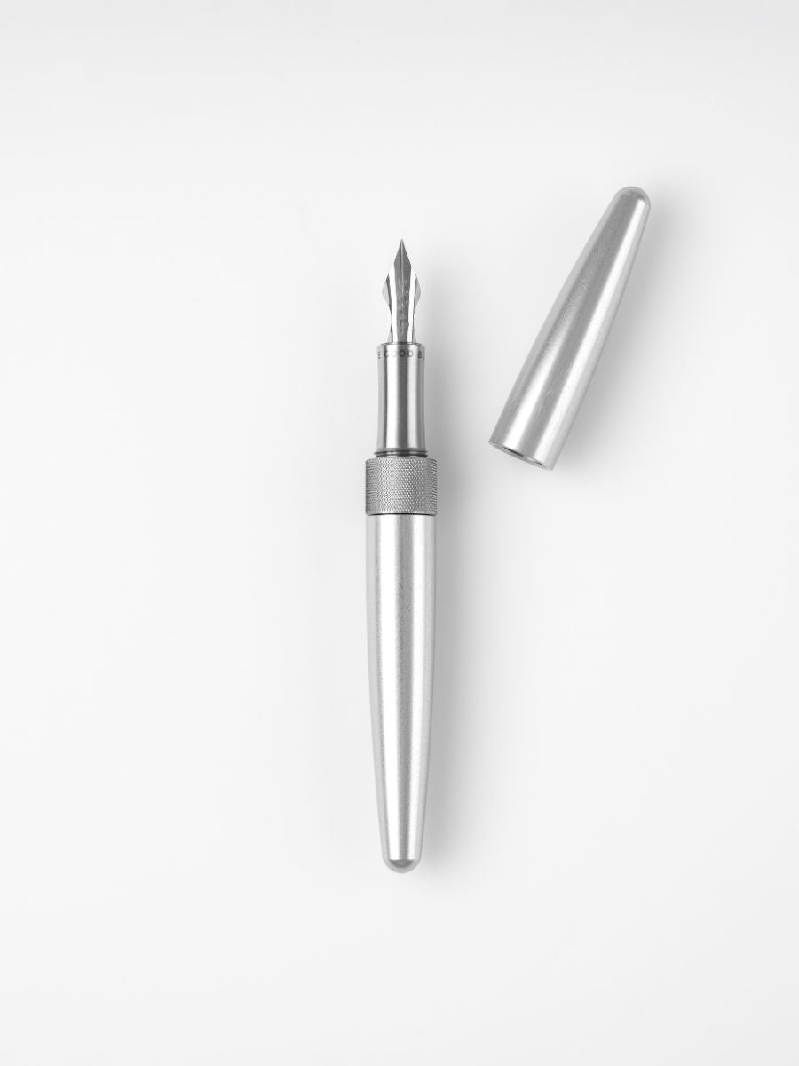 R615 Fountain Pen - Custom Silver and Steel